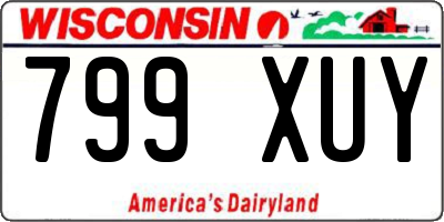 WI license plate 799XUY