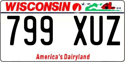 WI license plate 799XUZ