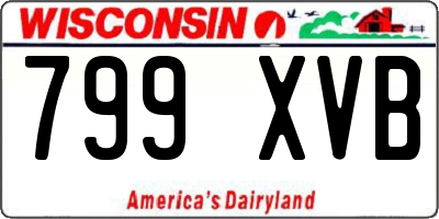 WI license plate 799XVB