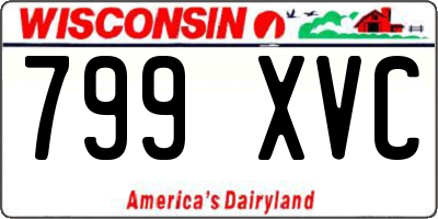 WI license plate 799XVC
