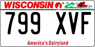 WI license plate 799XVF