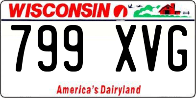 WI license plate 799XVG