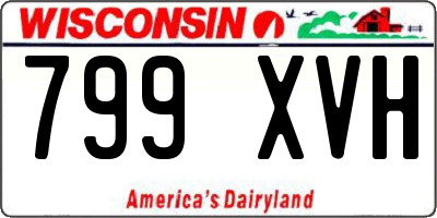 WI license plate 799XVH