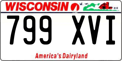 WI license plate 799XVI