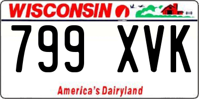 WI license plate 799XVK
