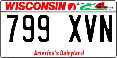 WI license plate 799XVN