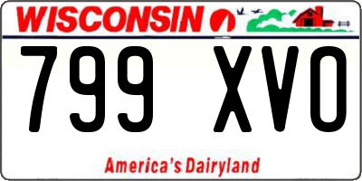 WI license plate 799XVO