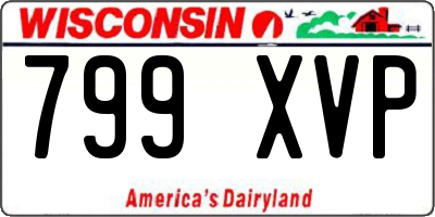 WI license plate 799XVP
