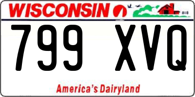 WI license plate 799XVQ