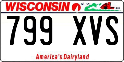 WI license plate 799XVS