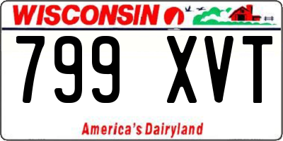 WI license plate 799XVT