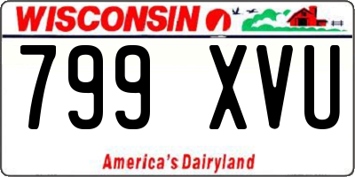 WI license plate 799XVU