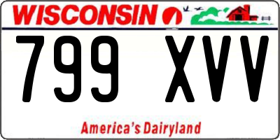 WI license plate 799XVV