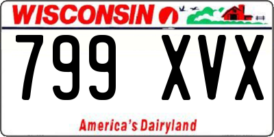 WI license plate 799XVX