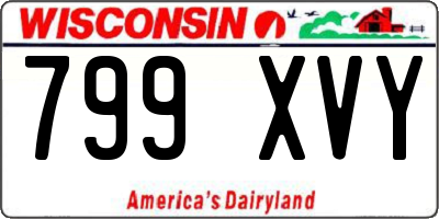 WI license plate 799XVY