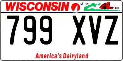 WI license plate 799XVZ
