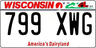 WI license plate 799XWG