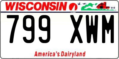 WI license plate 799XWM