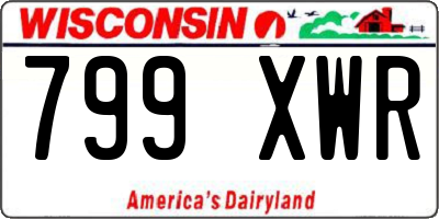 WI license plate 799XWR