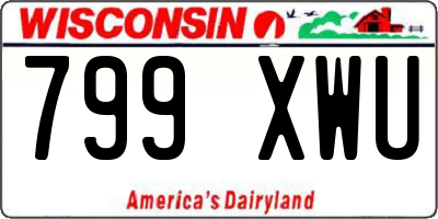 WI license plate 799XWU