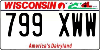 WI license plate 799XWW