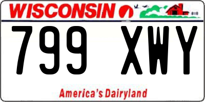 WI license plate 799XWY