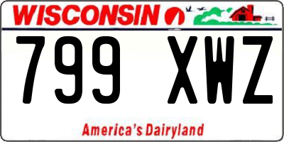 WI license plate 799XWZ