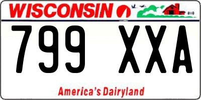WI license plate 799XXA