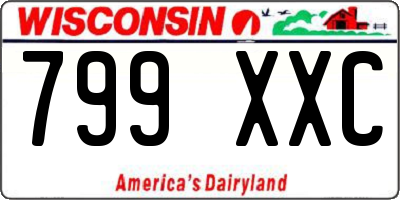 WI license plate 799XXC