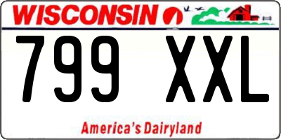 WI license plate 799XXL