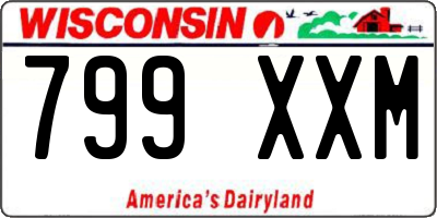 WI license plate 799XXM