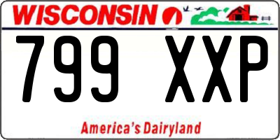 WI license plate 799XXP