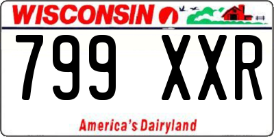 WI license plate 799XXR