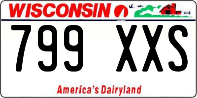 WI license plate 799XXS