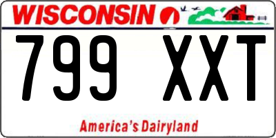 WI license plate 799XXT