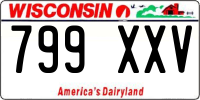 WI license plate 799XXV