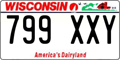 WI license plate 799XXY