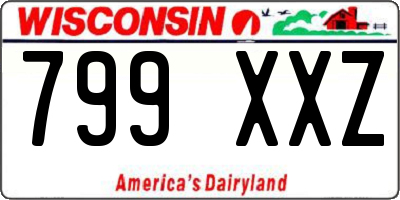 WI license plate 799XXZ