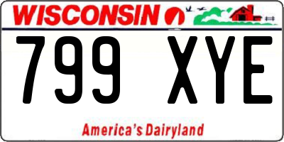 WI license plate 799XYE