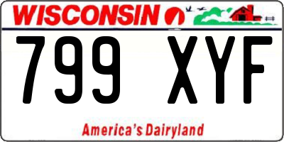 WI license plate 799XYF