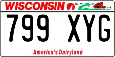 WI license plate 799XYG