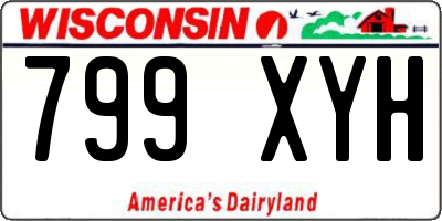 WI license plate 799XYH
