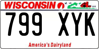 WI license plate 799XYK