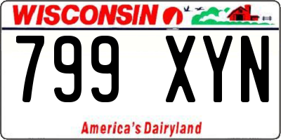 WI license plate 799XYN