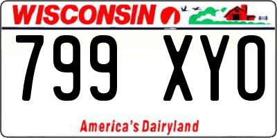 WI license plate 799XYO