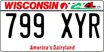 WI license plate 799XYR