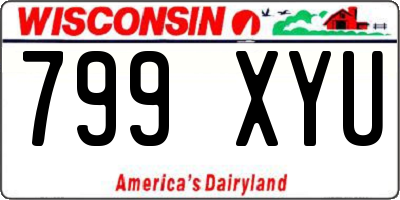 WI license plate 799XYU