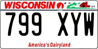 WI license plate 799XYW