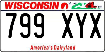 WI license plate 799XYX