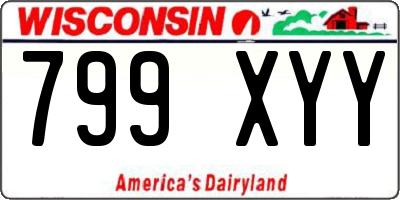 WI license plate 799XYY